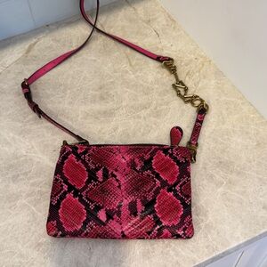 Pinko Snake Print Crossbody Bag